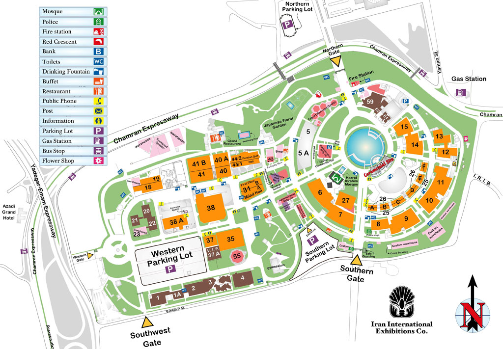 نقشه نمایشگاه بین المللی ساختمان تهران 1395